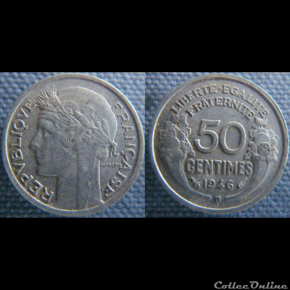 50 centimes 1946 B monnaie france moderne 50 centimes 1946 b