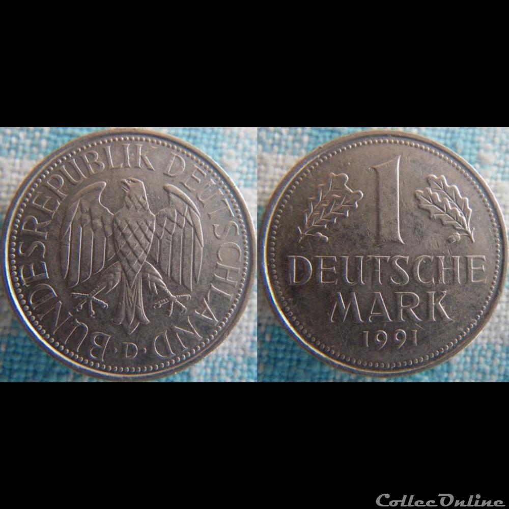 monnaie monde allemagne 1 mark 1991 d