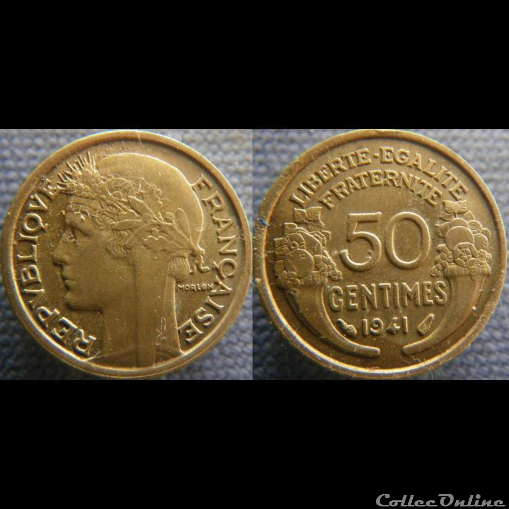 monnaie france moderne 50 centimes 1941