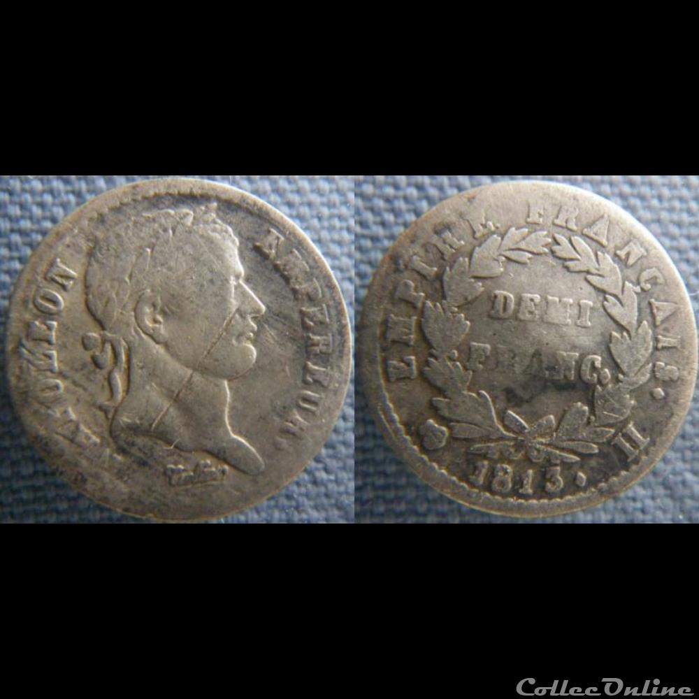 Demi Franc 1813 H monnaie france moderne demi franc 1813 h