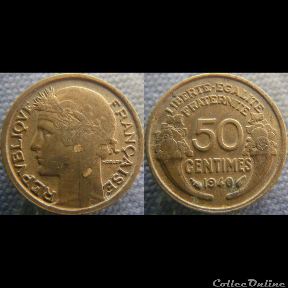 50 centimes 1940 monnaie france moderne 50 centimes 1940