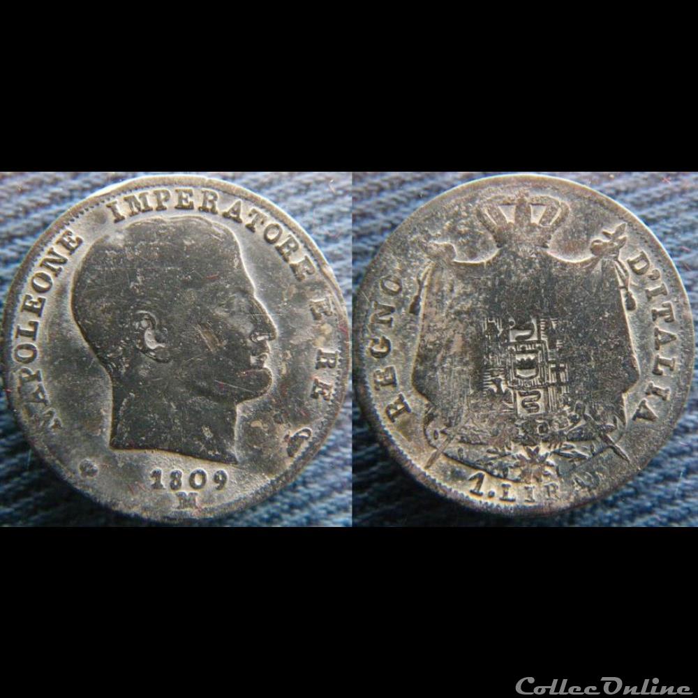 monnaie monde italie 1 lire 1809 m