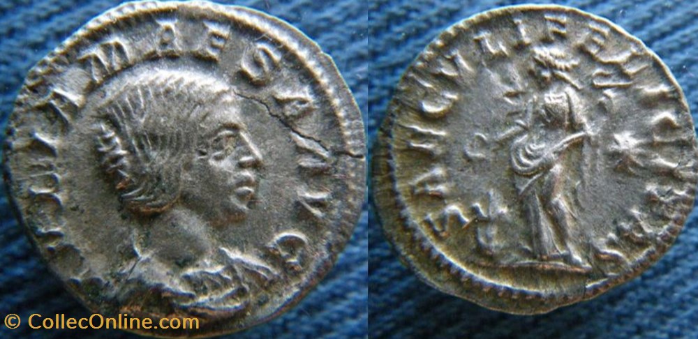 Julia Maesa denier monnaies antiquite av jc ap romaines republicaines imperiales julia maesa denier