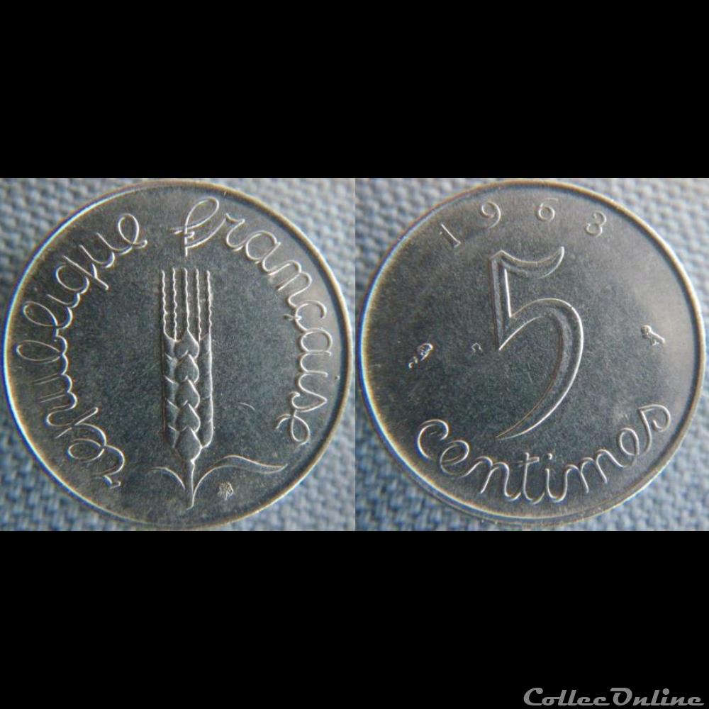 monnaie france moderne 5 centimes 1963