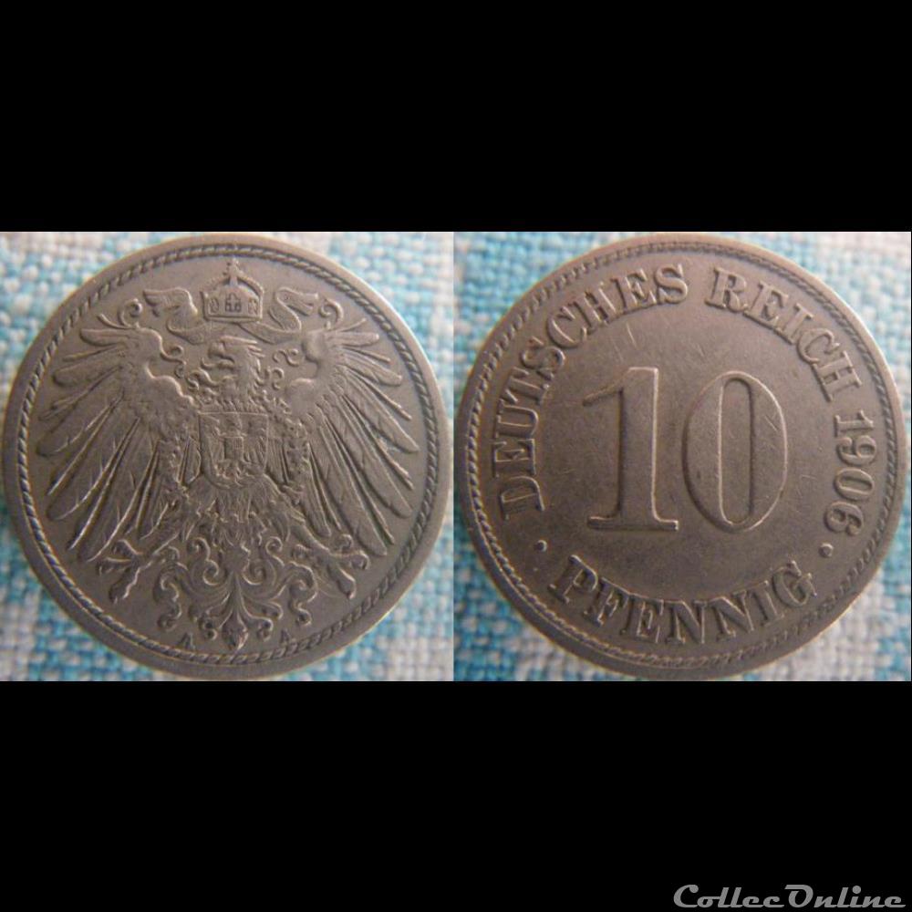 10 pfennig 1906 A monnaie monde allemagne 10 pfennig 1906 a