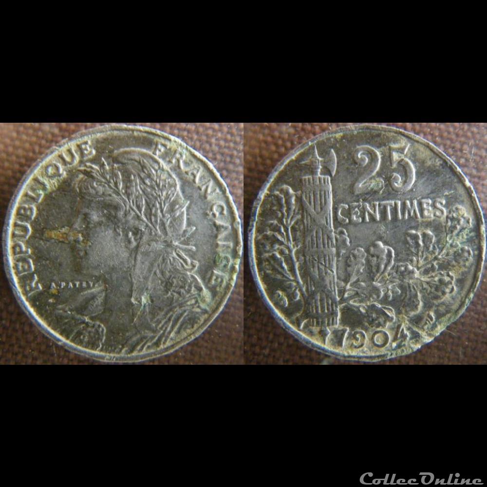 25 Centimes 1904 monnaie france moderne 25 centimes 1904