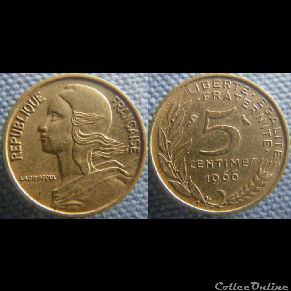 5 Centimes 1966 monnaie france moderne 5 centimes 1966