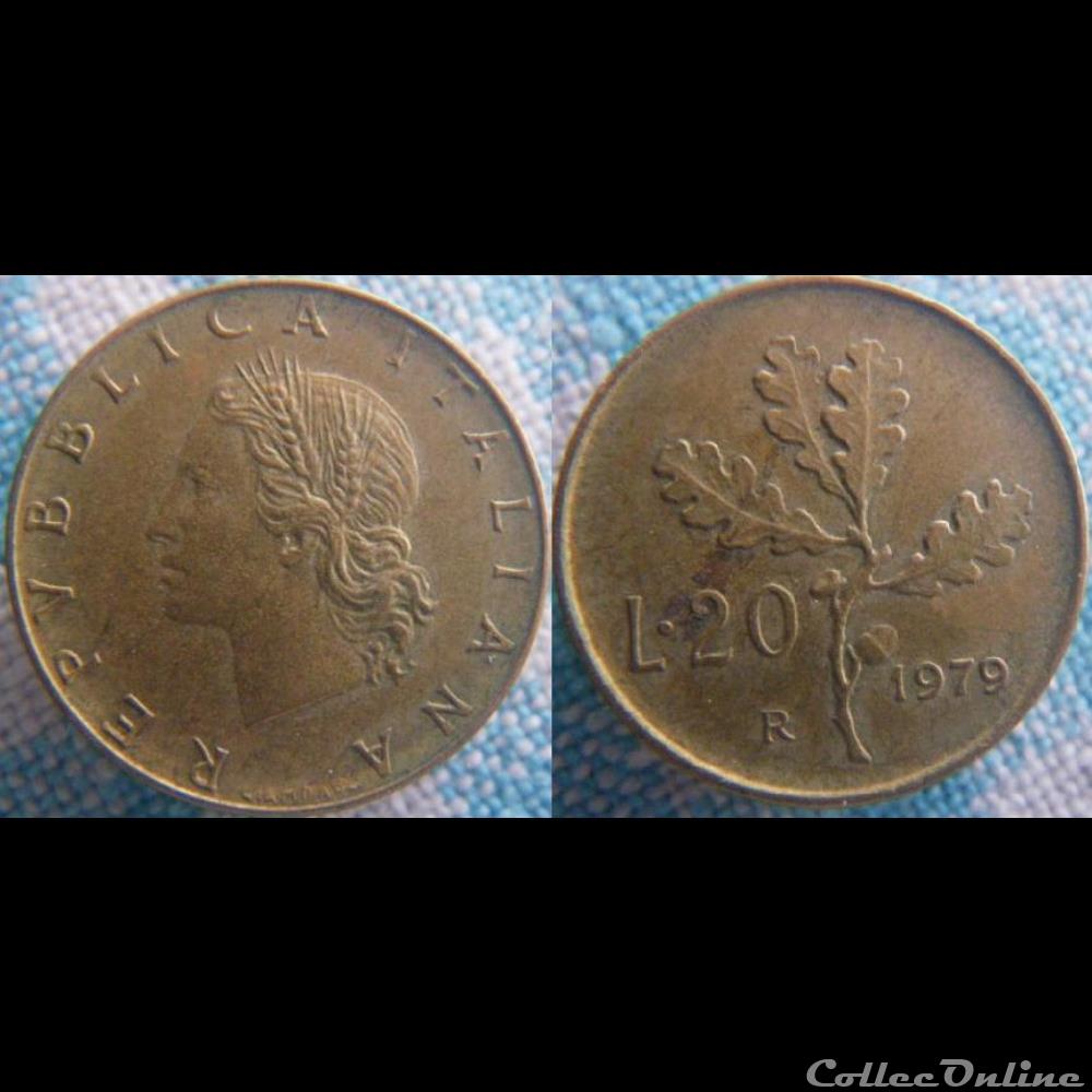 20 Lire 1979 monnaie monde italie 20 lire 1979