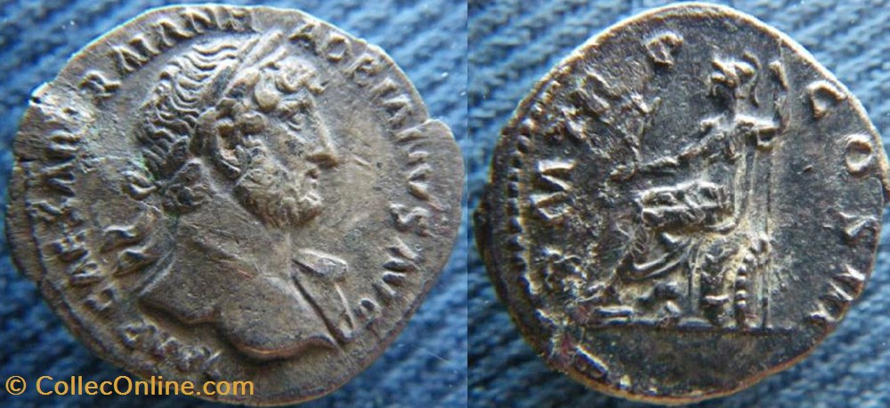 monnaies antiquite av jc ap romaines republicaines imperiales hadrien denier