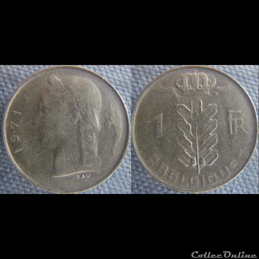 1 Franc 1971 fr monnaie monde belgique 1 franc 1971 fr