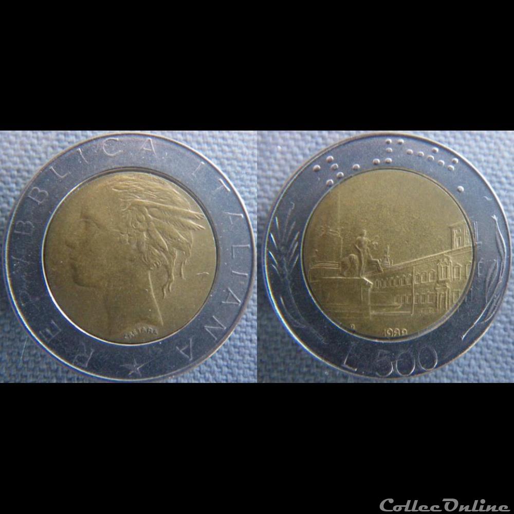 monnaie monde italie 500 lire 1988