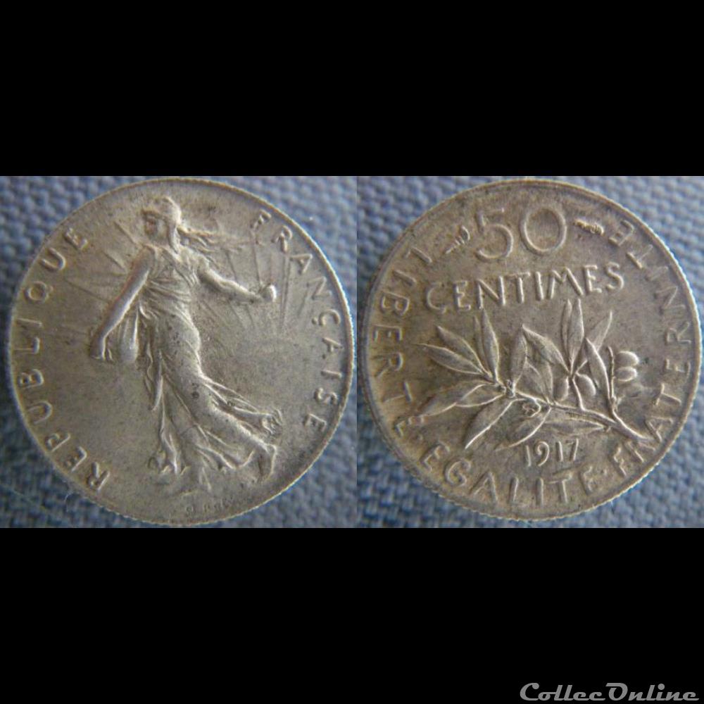 50 centimes 1917 monnaie france moderne 50 centimes 1917