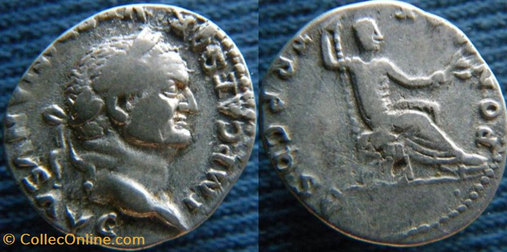 monnaies antiquite av jc ap romaines republicaines imperiales vespasien denier