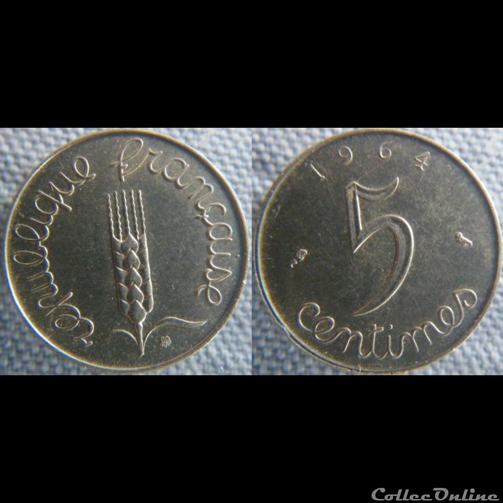 5 Centimes 1964 monnaie france moderne 5 centimes 1964