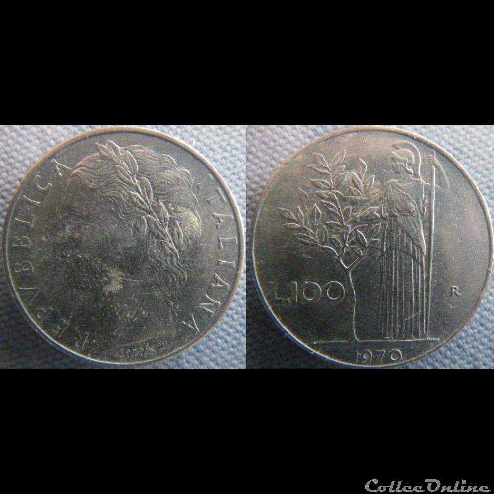 100 Lire 1970 monnaie monde italie 100 lire 1970