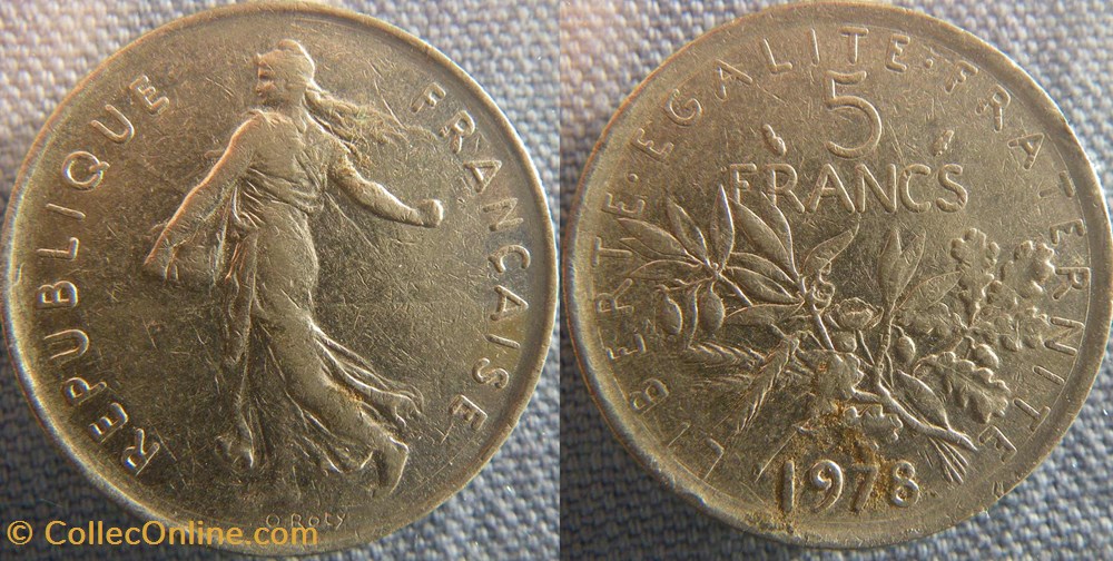 5 Francs 1978 monnaie france moderne 5 francs 1978