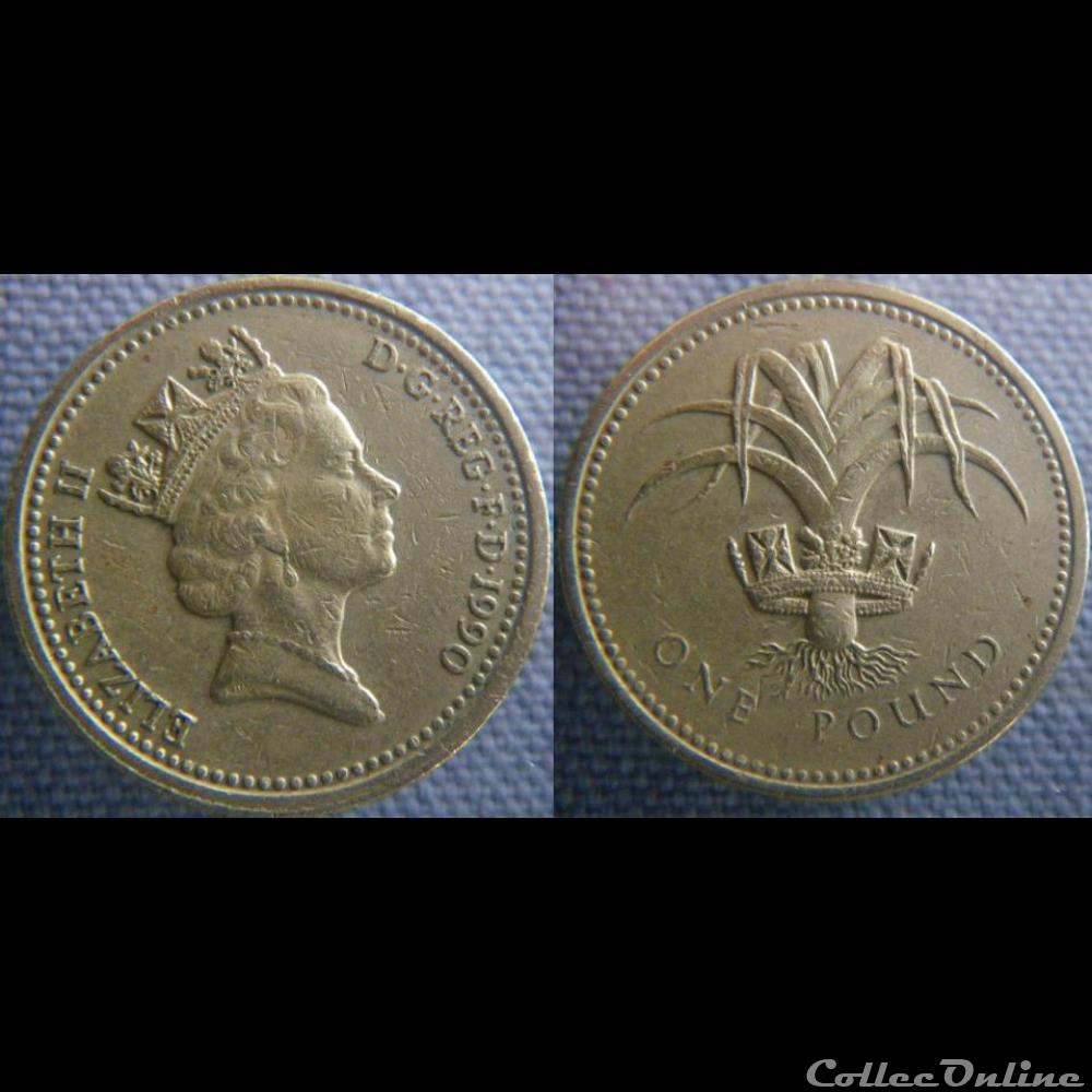 1 Livre 1990 monnaie monde royaume uni 1 livre 1990
