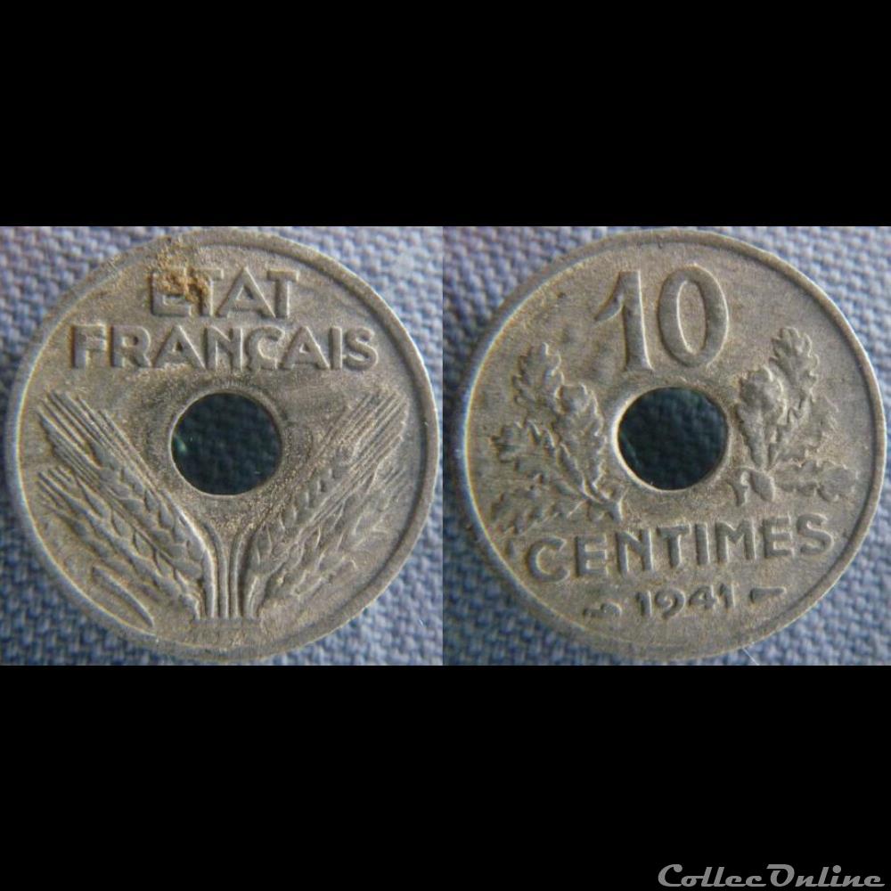 10 Centimes 1941 monnaie france moderne 10 centimes 1941