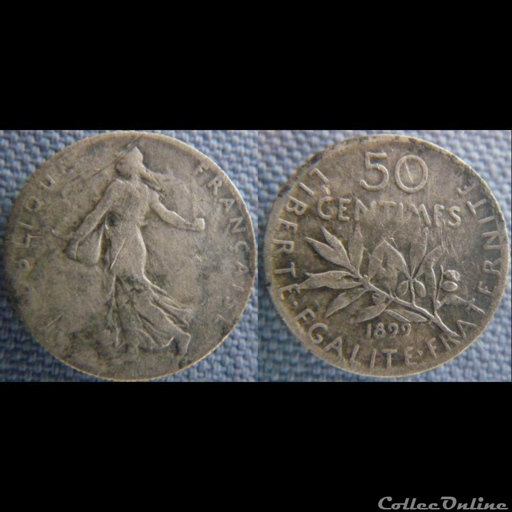 monnaie france moderne 50 centimes 1899