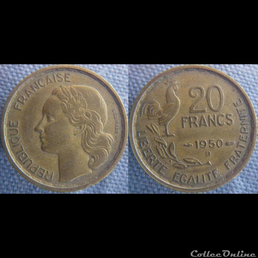 20 Francs 1950 B monnaie france moderne 20 francs 1950 b