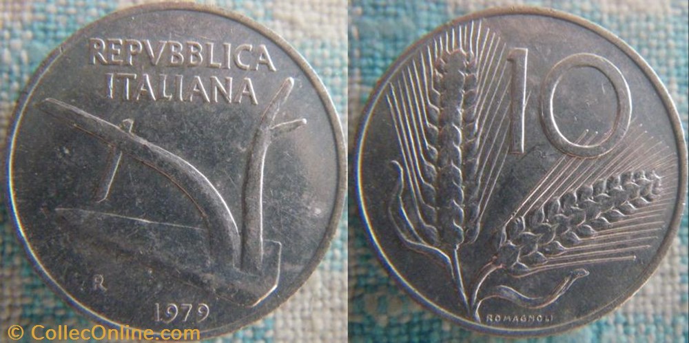 10 Lire 1979 monnaie monde italie 10 lire 1979