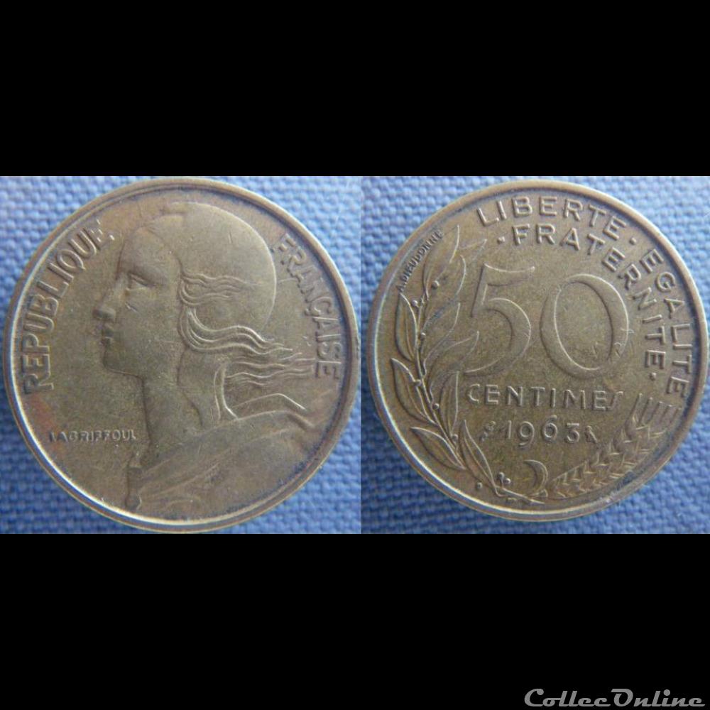 50 centimes 1963 monnaie france moderne 50 centimes 1963