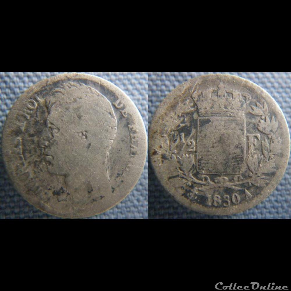 Demi Franc 1830 A monnaie france moderne demi franc 1830 a