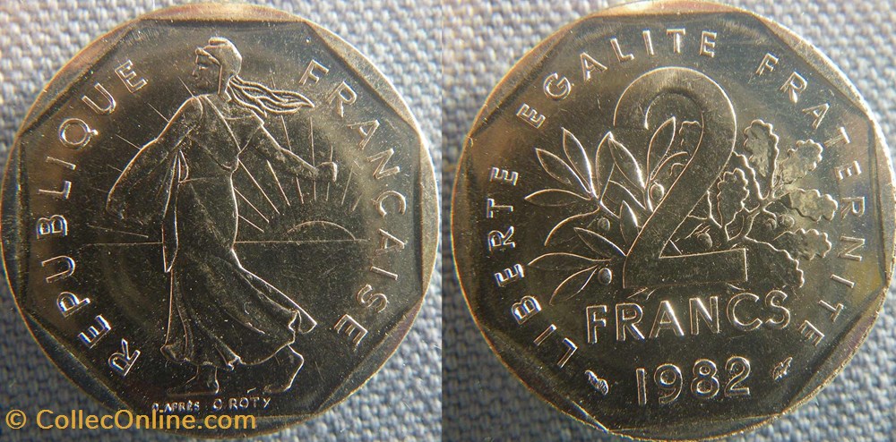 2 Francs 1982 monnaie france moderne 2 francs 1982