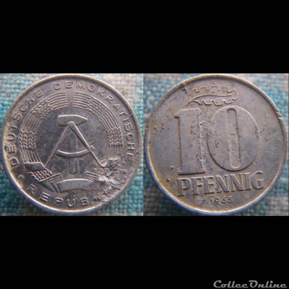 10 Pfennig 1965 A RDA monnaie monde allemagne 10 pfennig 1965 a rda