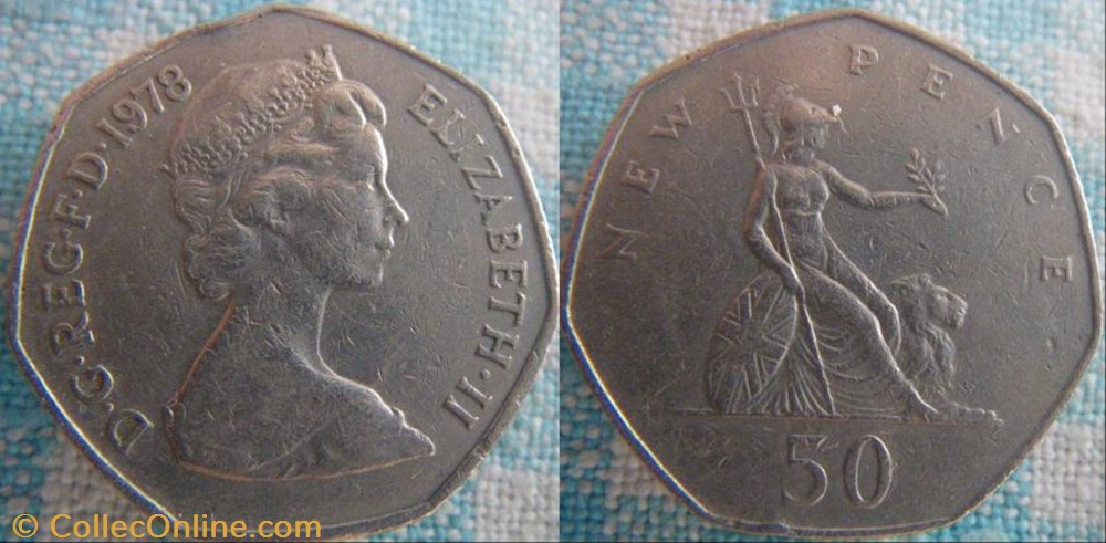 50 New Pence 1978 monnaie monde royaume uni 50 new pence 1978