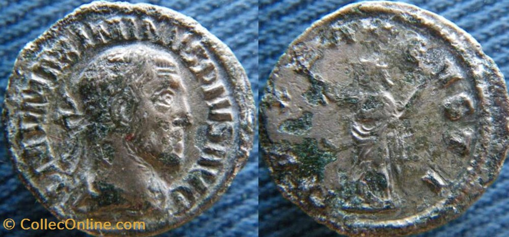 Maximin I denier fourré monnaies antiquite av jc ap romaines republicaines imperiales maximin i denier fourre
