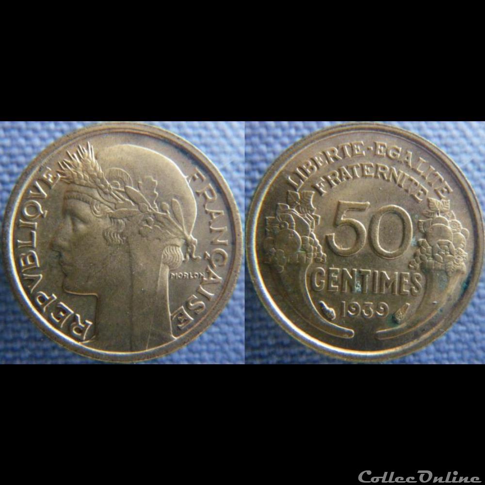 50 centimes 1939 monnaie france moderne 50 centimes 1939