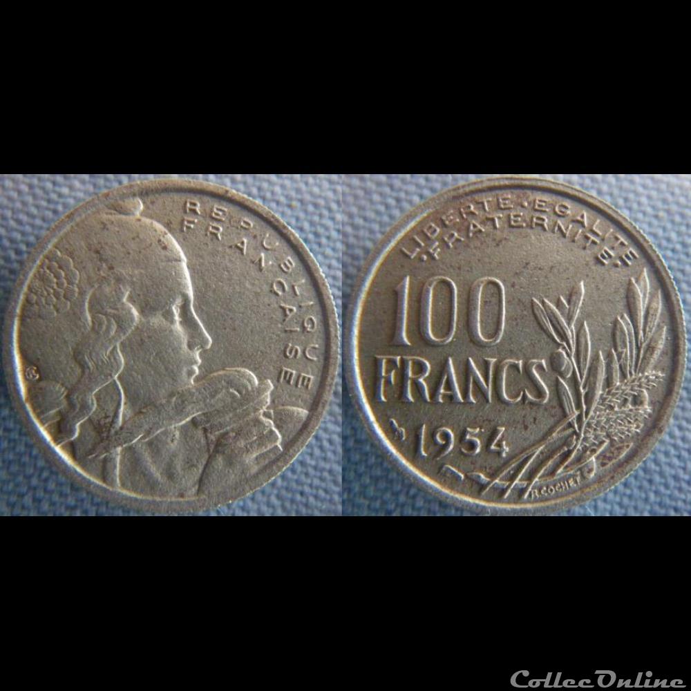 100 Francs 1954 monnaie france moderne 100 francs 1954
