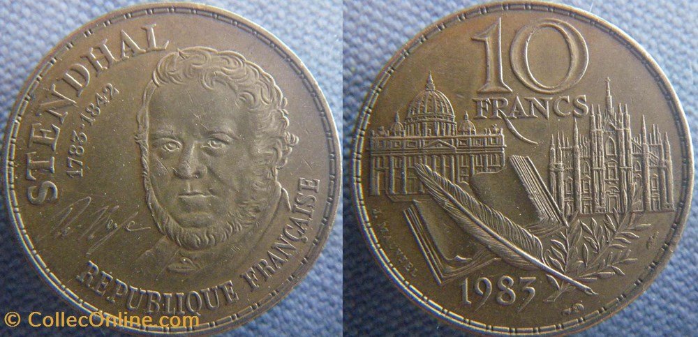 10 Francs 1983 Stendhal Tranche A monnaies france modernes 10 francs 1983 stendhal tranche a