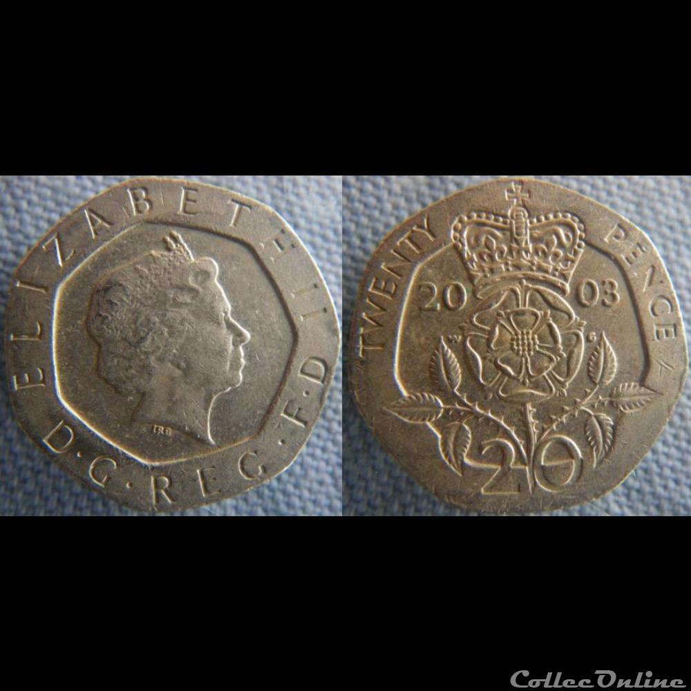20 Pence 2003 monnaie monde royaume uni 20 pence 2003