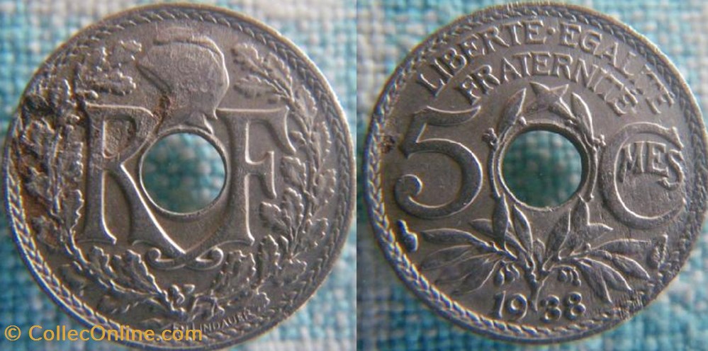 5 Centimes 1938 monnaie france a moderne 5 centimes 1938