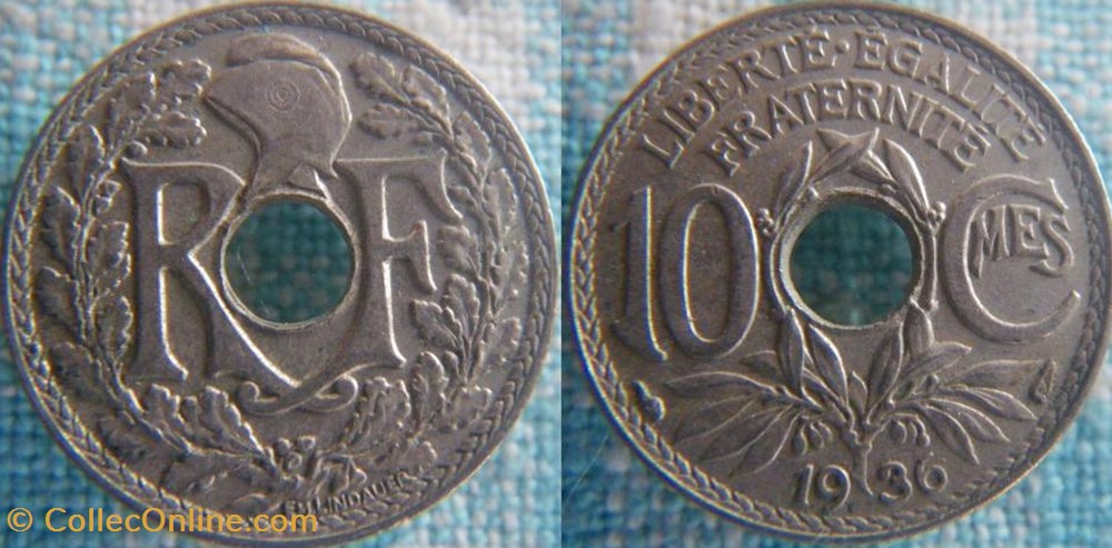 10 Centimes 1936 monnaie france a moderne 10 centimes 1936