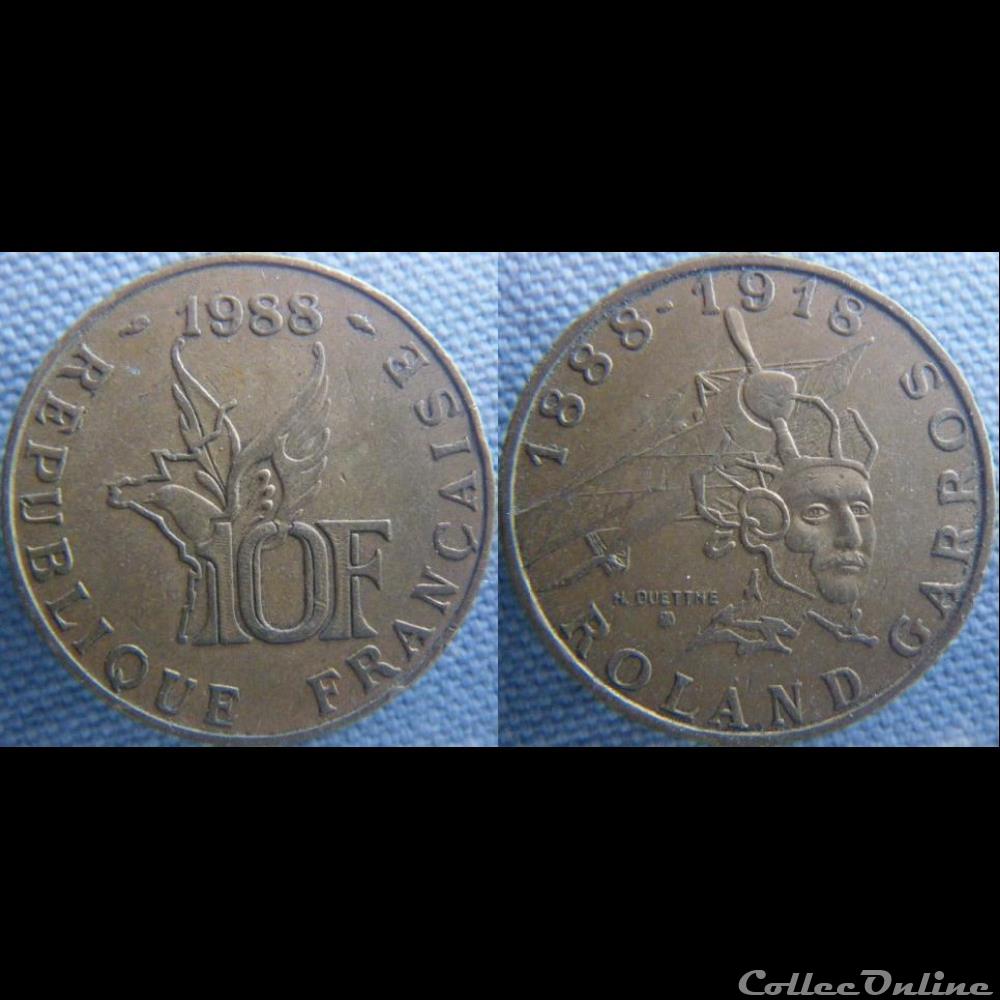 10 Francs 1988 - Roland Garros monnaie france moderne 10 francs 1988 roland garros