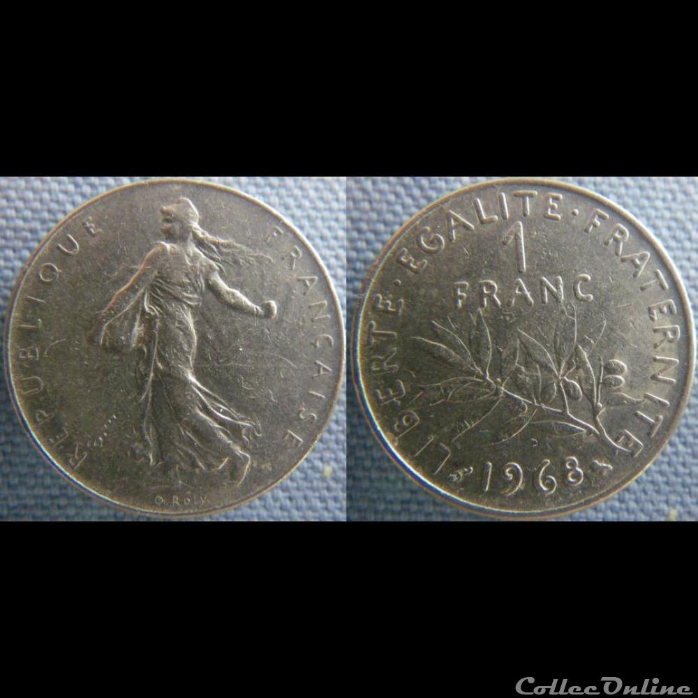 1 Franc 1968 monnaie france moderne 1 franc 1968