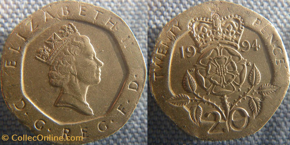 20 Pence 1994 monnaie monde royaume uni 20 pence 1994