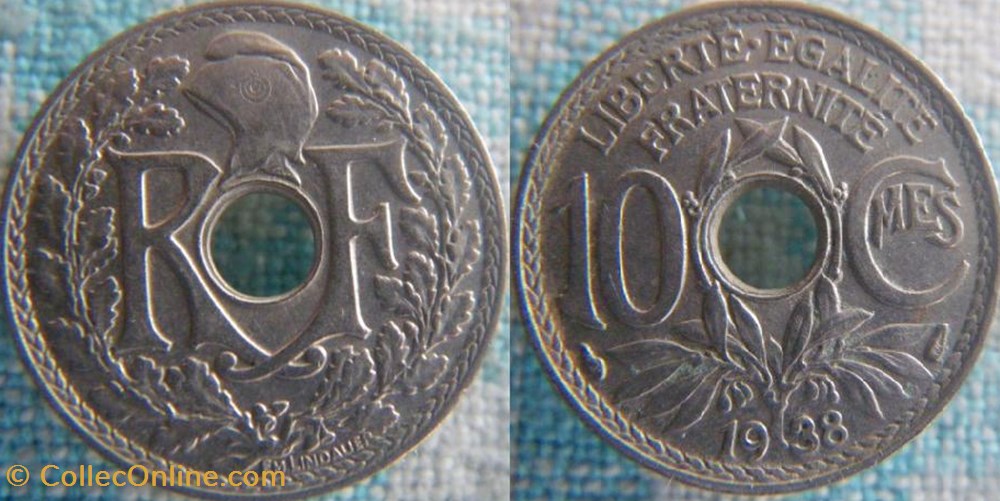 10 Centimes 1938 monnaie france a moderne 10 centimes 1938