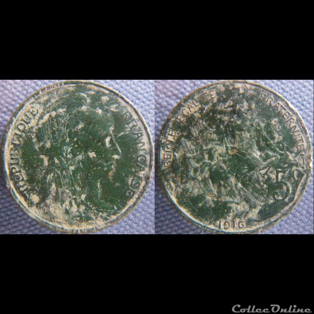 5 Centimes 1916 * monnaie france moderne 5 centimes 1916