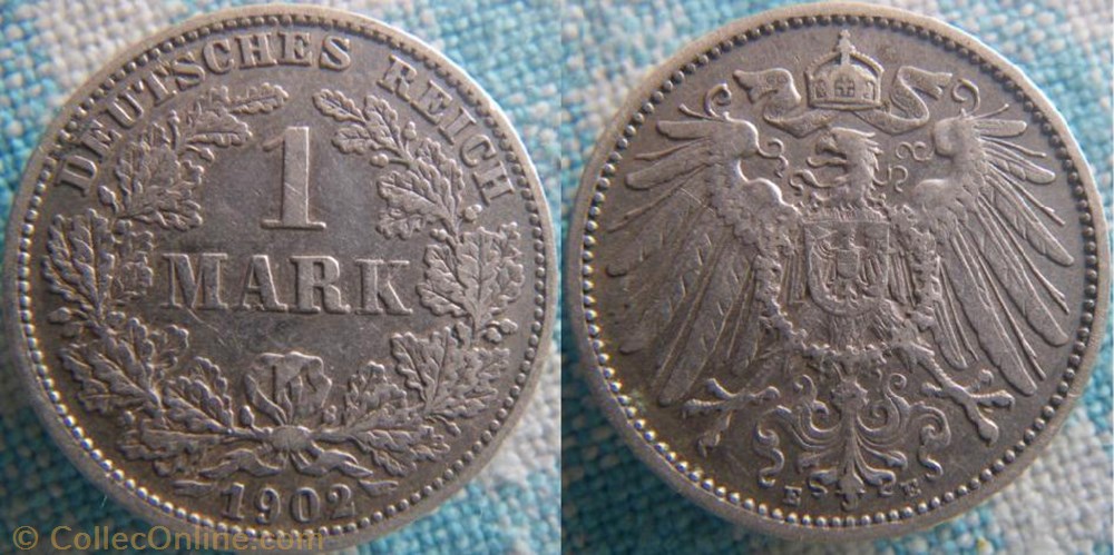 1 mark 1902 E monnaie monde allemagne 1 mark 1902 e