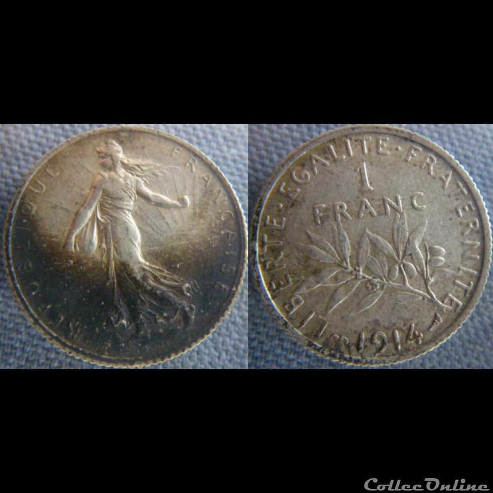 monnaie france moderne 1 franc 1914