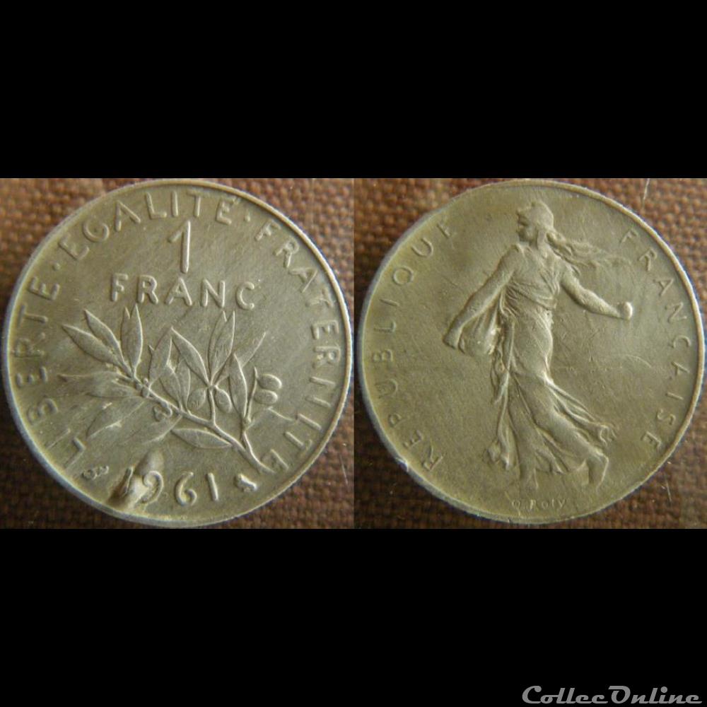 1 Franc 1961 monnaie france moderne 1 franc 1961