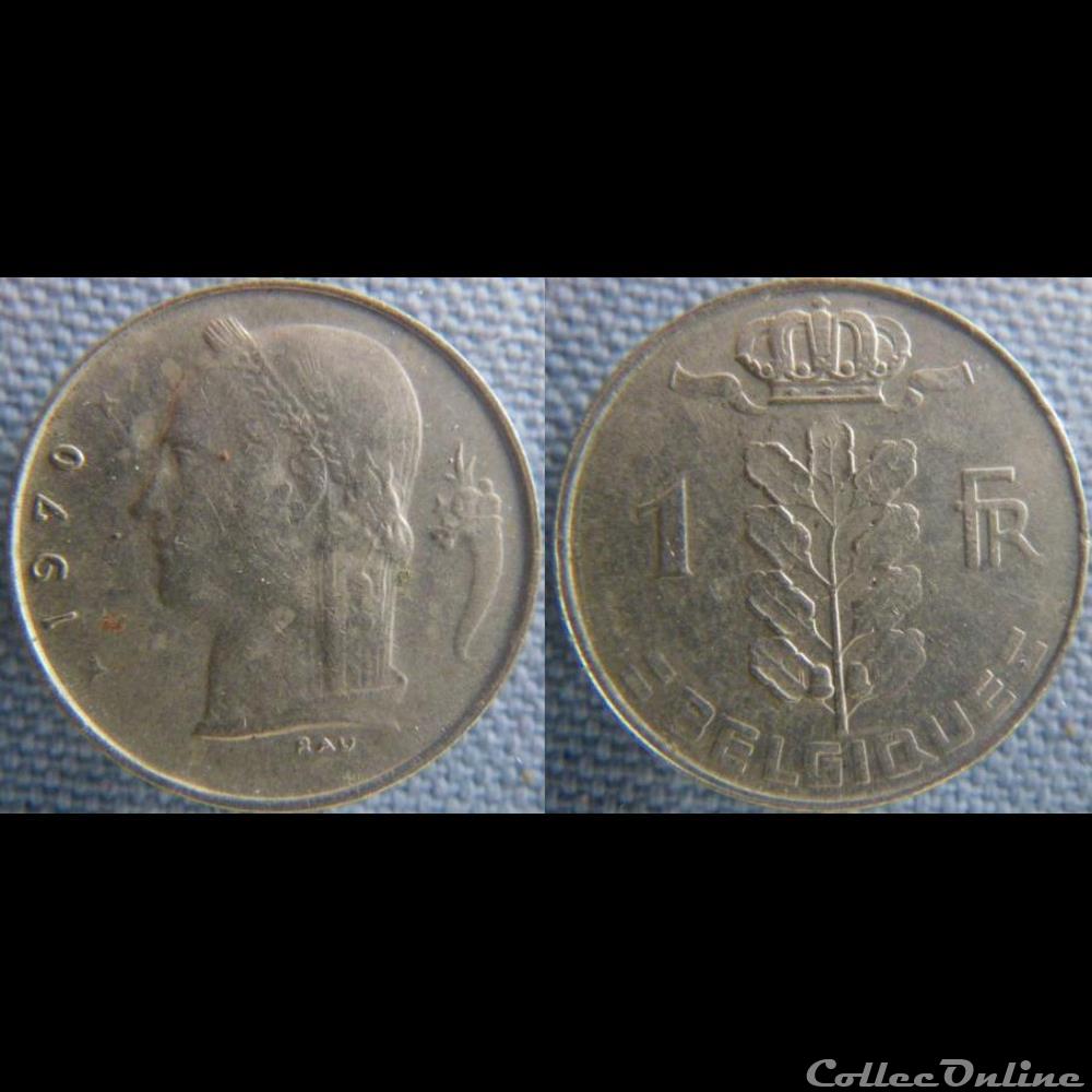 1 Franc 1970 fr monnaie monde belgique 1 franc 1970 fr