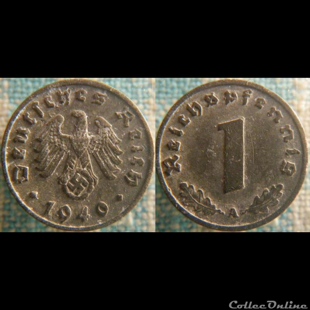 1 reichspfennig 1940 A monnaie monde allemagne 1 reichspfennig 1940 a