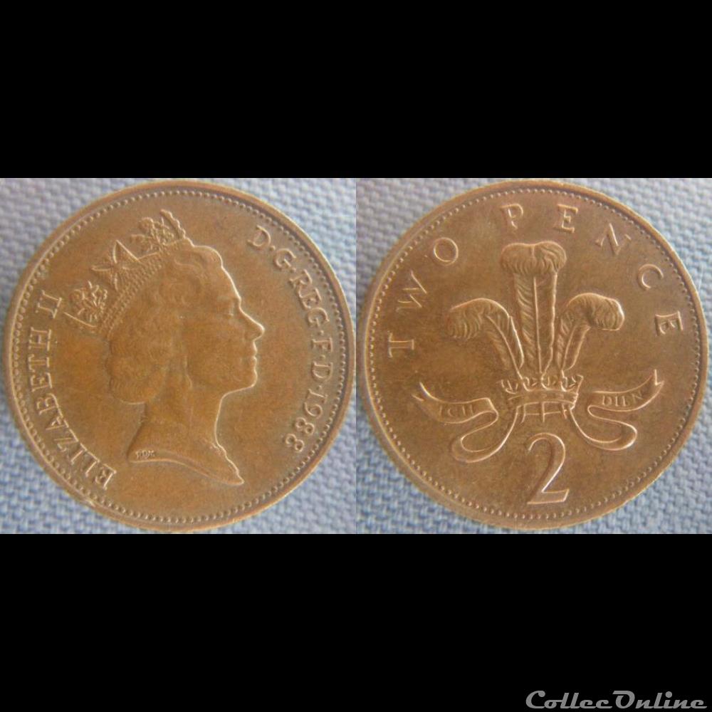 monnaie monde royaume uni 2 pence 1988