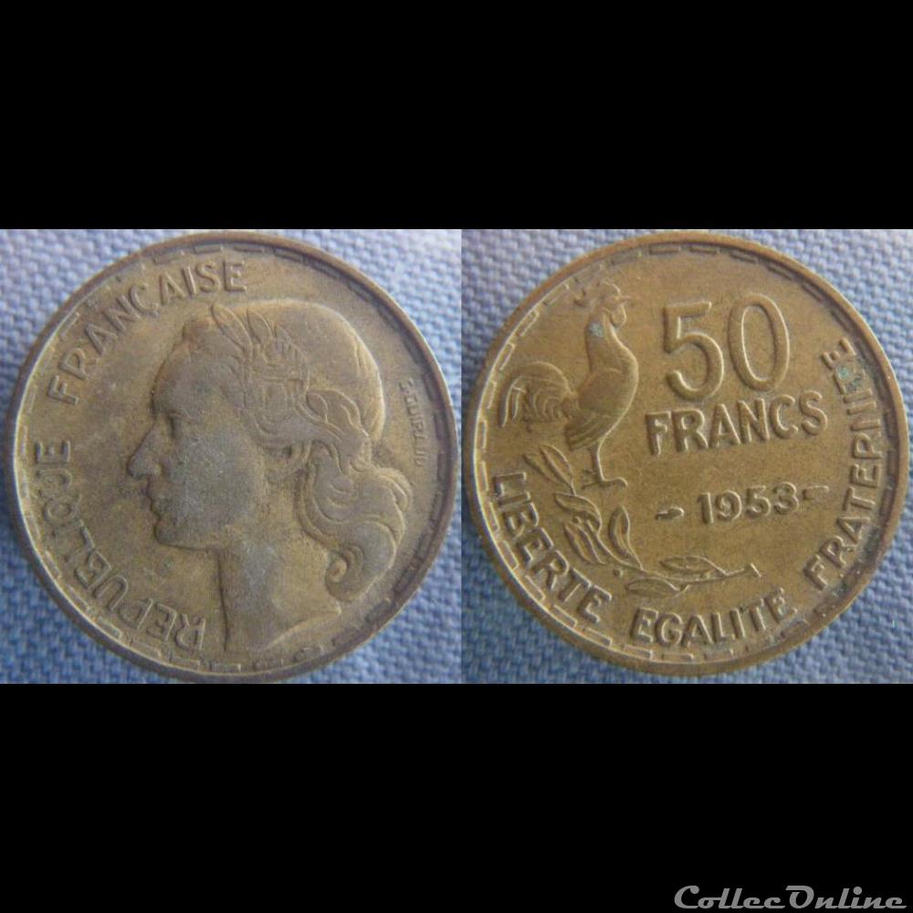 50 Francs 1953 monnaie france moderne 50 francs 1953