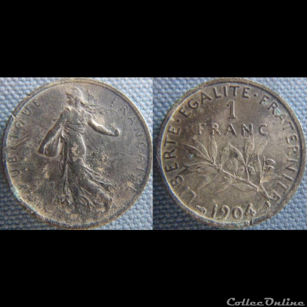 monnaie france moderne 1 franc 1904
